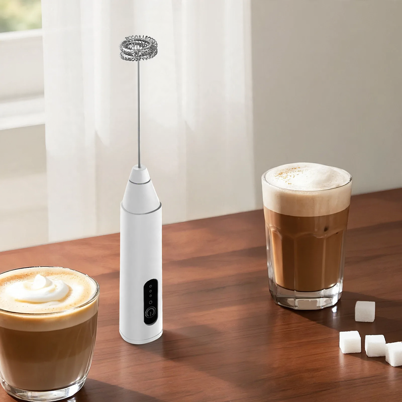 Electric milk frother, rechargeable