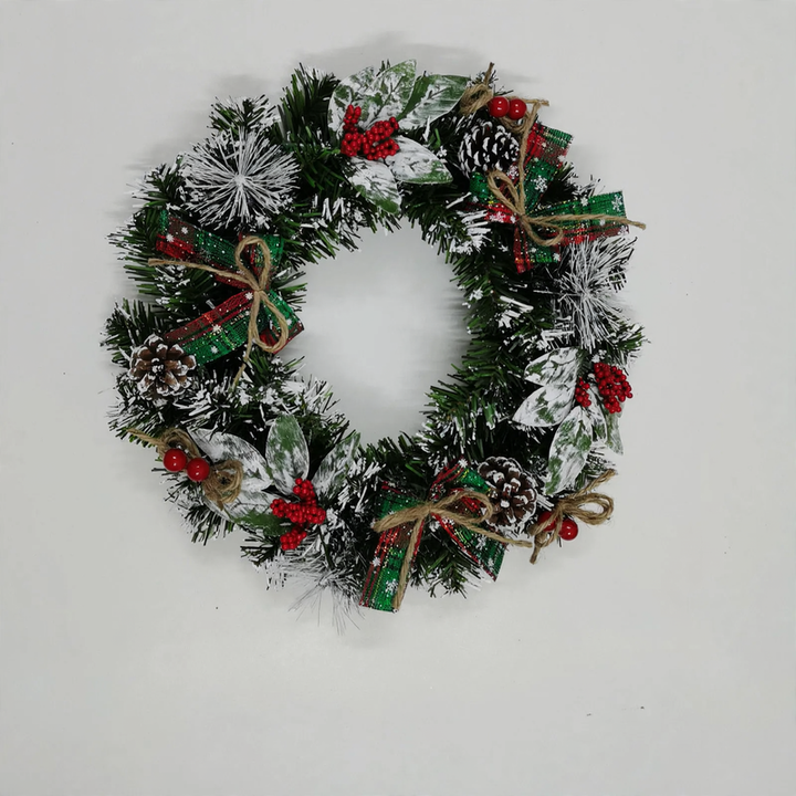Christmas wreath made of PVC, handcrafted