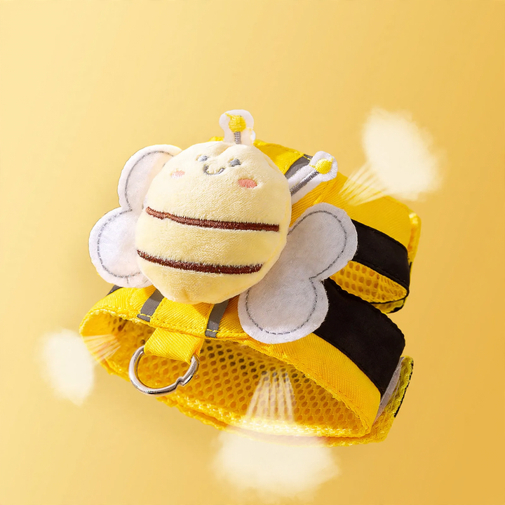 Mesh-Breast Harness with Bee Pattern for Cats
