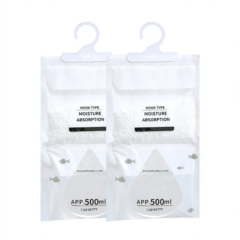 Hanging dehumidification bag against moisture
