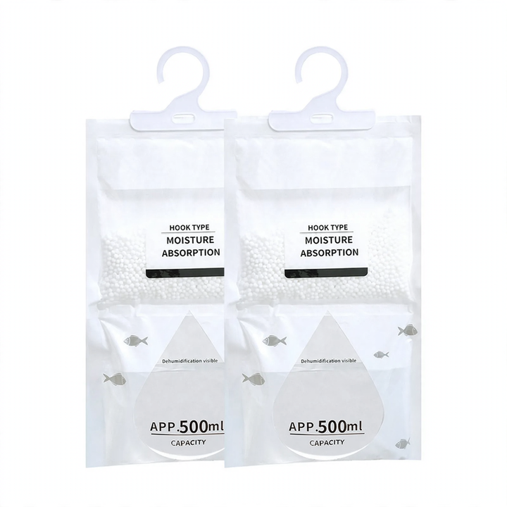 Hanging dehumidification bag against moisture