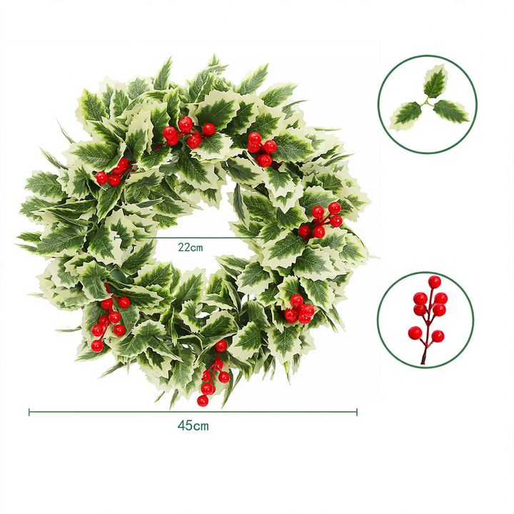 Artificial Christmas wreath in country house style