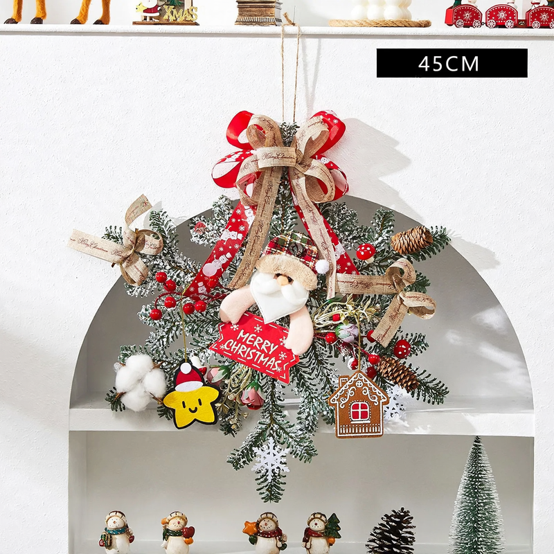 Christmas wreath with natural elements, European style