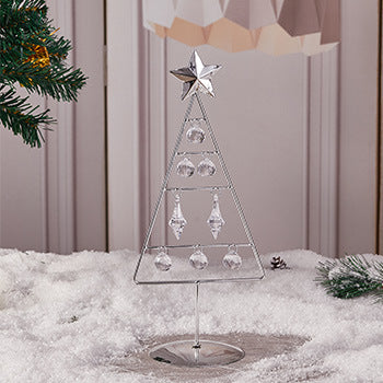 Decorative LED Christmas tree figure made of metal