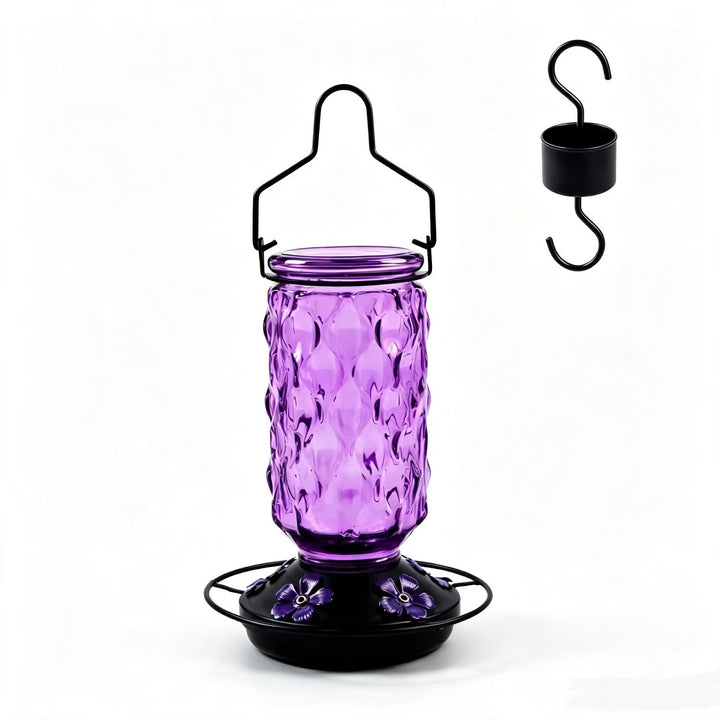 Colorful Glass Hummingbird Feeder