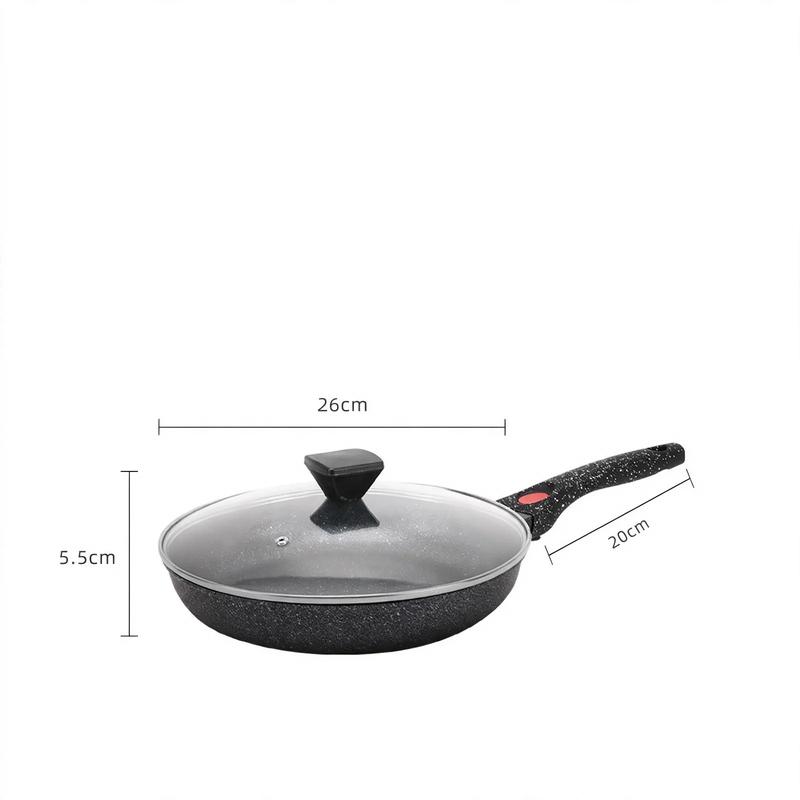 Aluminum frying pan with detachable handle