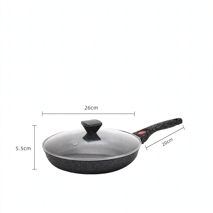 Aluminum frying pan with detachable handle
