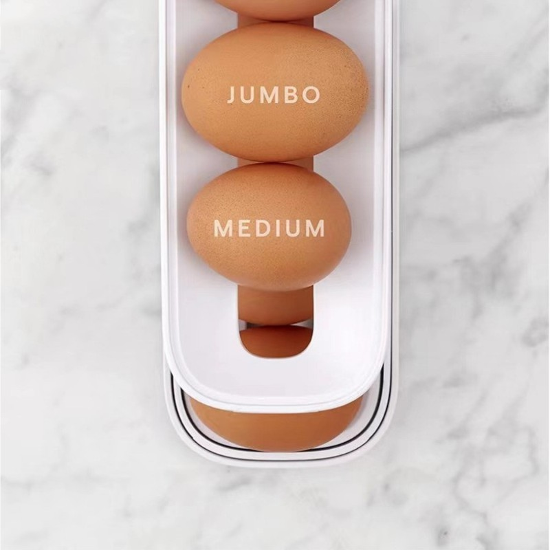 Automatic Rolling Egg Holder with Two Tiers, Holds up to 14 Eggs