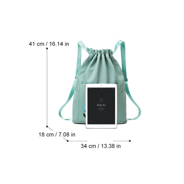 Multifunctional travel backpack with drawstring and embroidery | Bowlift
