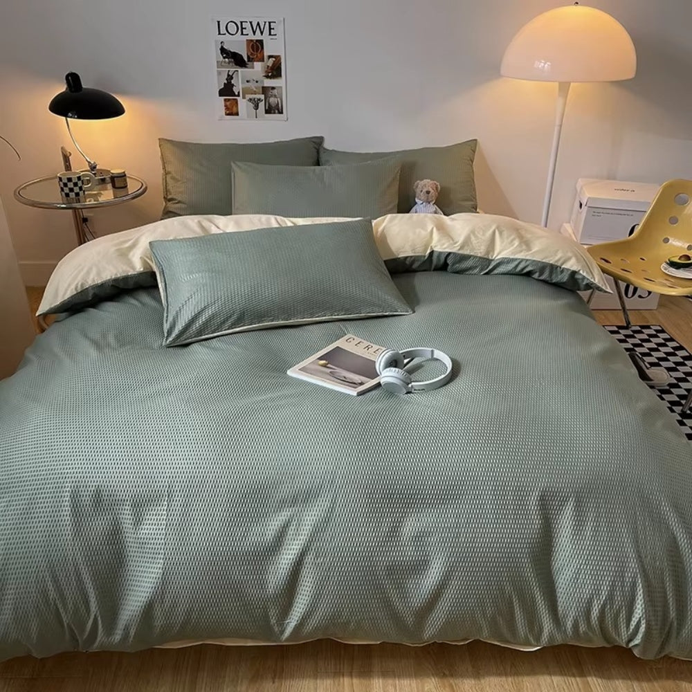 BowLift | Beaumont Ultra-Soft Waffle Duvet Set | 3pcs Set