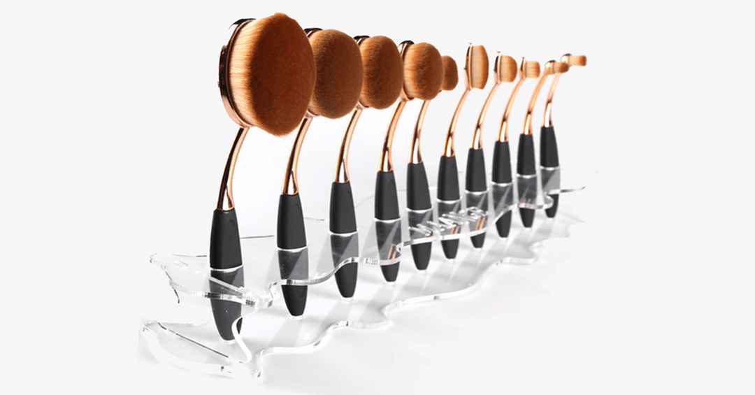 BowLift | Useful Oval Brush Set Holder – Keep Your Makeup Brushes Organized
