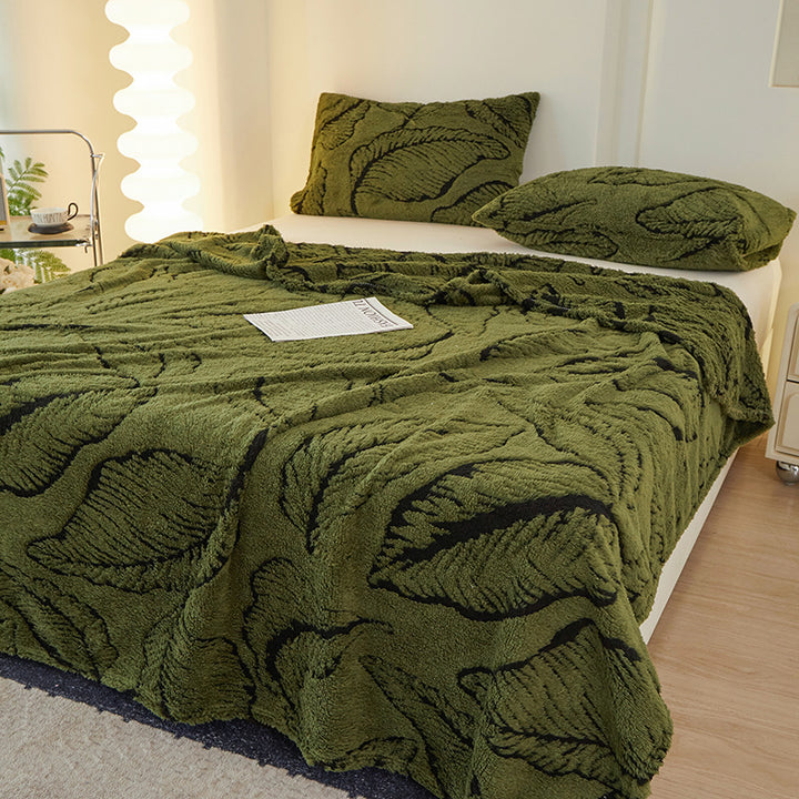 Banana leaf fleece blanket, Polyester