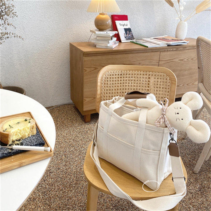 BowLift | Solid Color Canvas Shopper Bag