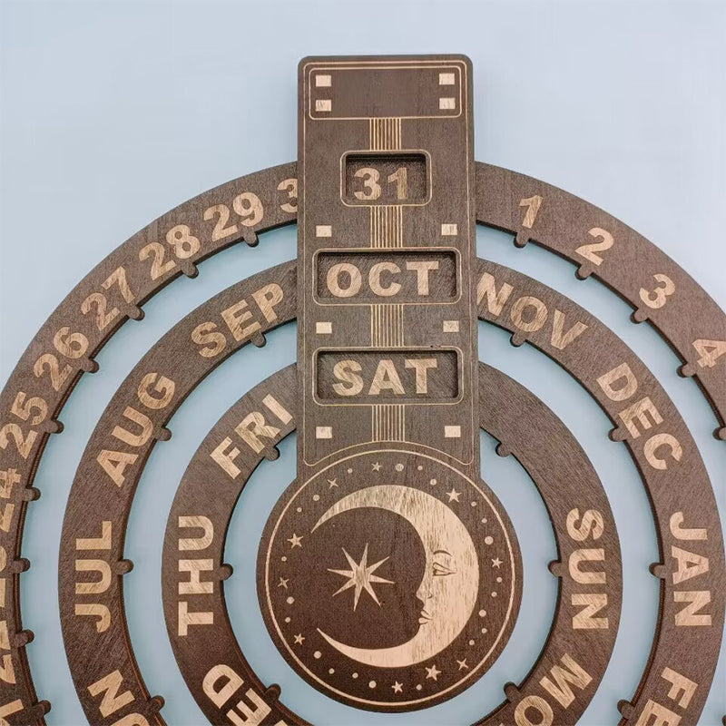 BowLift | Wood Rotating Circular Perpetual Calendar