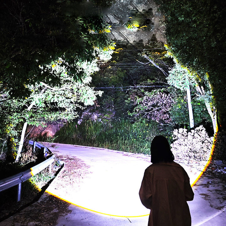 Rechargeable LED Flashlight with 750-Lumen Output and 200 m Range