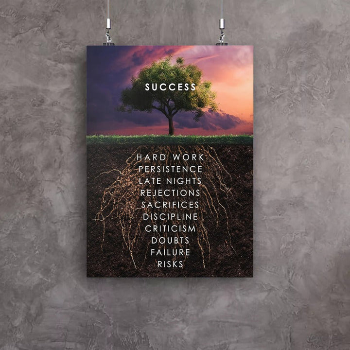 Success Canvas Wall Art