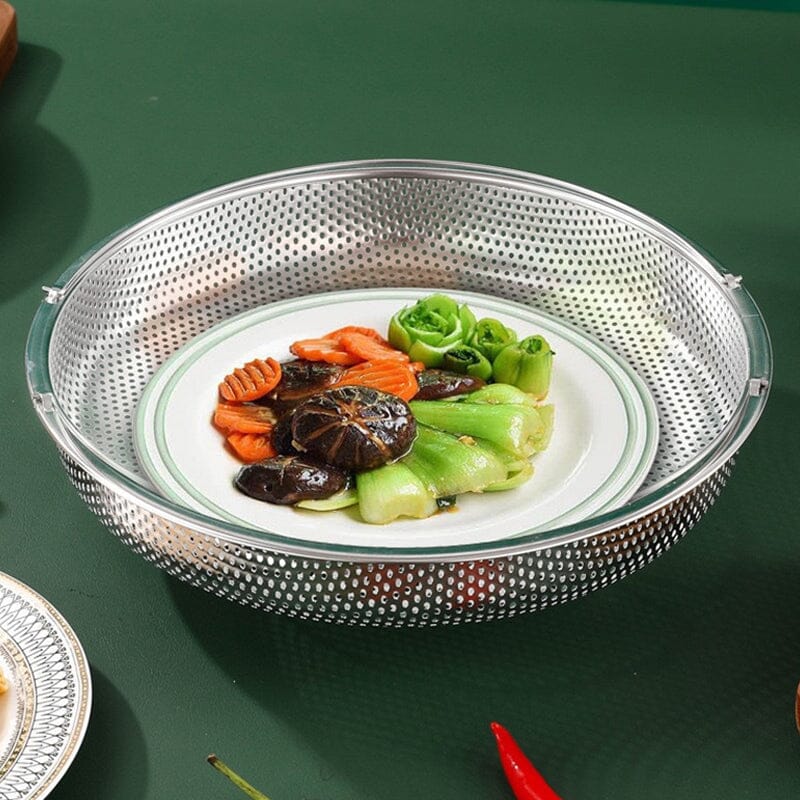 Multi-function Stainless Steel Steamer Drain Basket with Handle | Bowlift