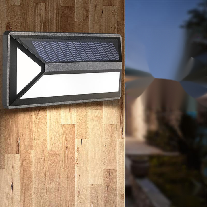Solar LED Wall Light with Motion Sensor and Waterproof Outdoor Construction