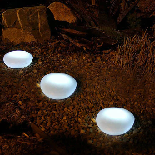 BowLift | Solar Pebble ABS Sandblasted LED Outdoor Landscape Glass Light