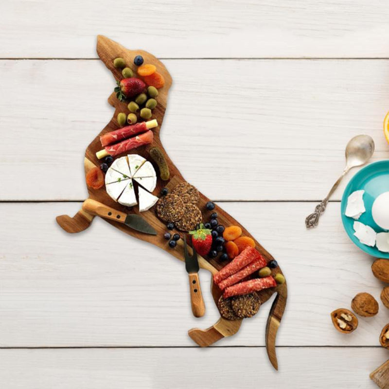 BowLift | Wooden Dachshund Dog Serving Tray