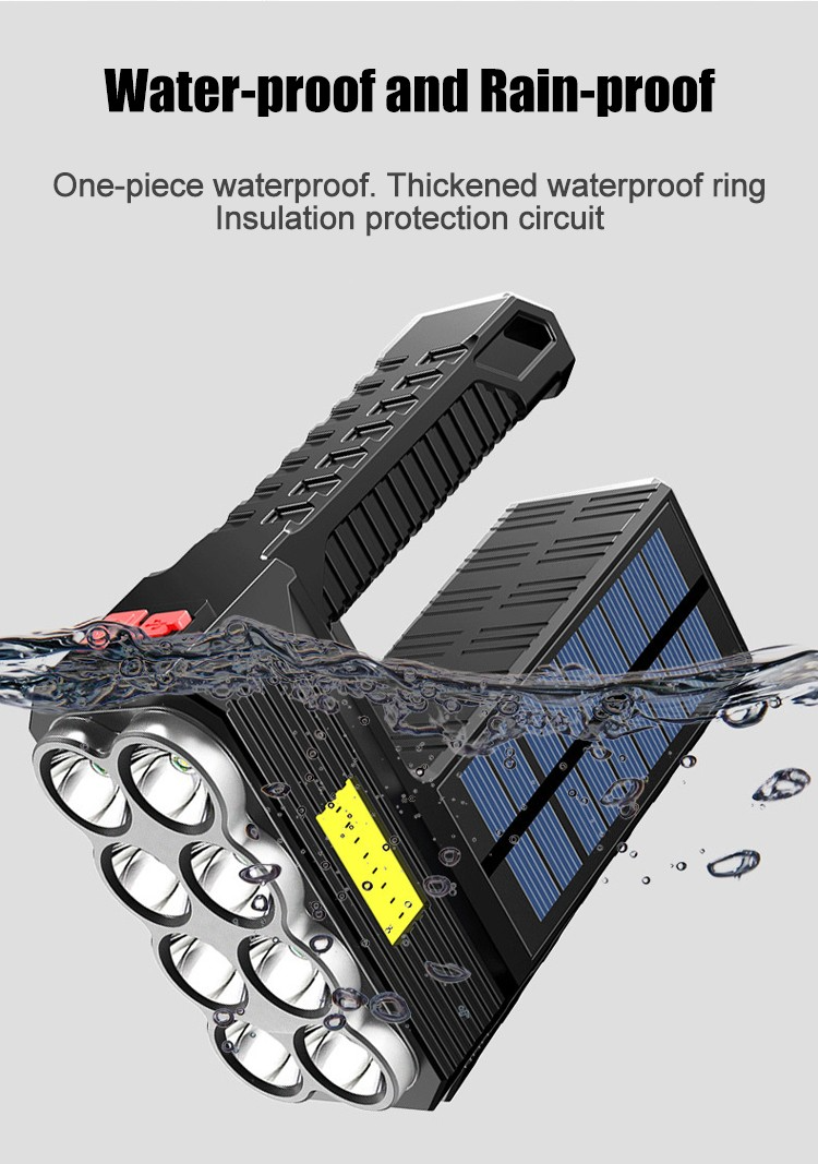 BowLift | Solar LED Flashlight – Waterproof, powerful handheld spotlight with lithium battery