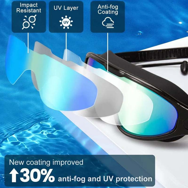 BowLift | Wide View Anti-Fog Swim Goggles
