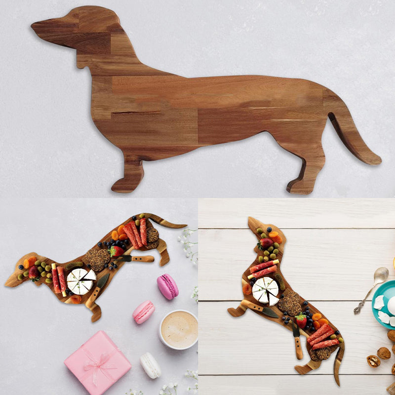 BowLift | Wooden Dachshund Dog Serving Tray