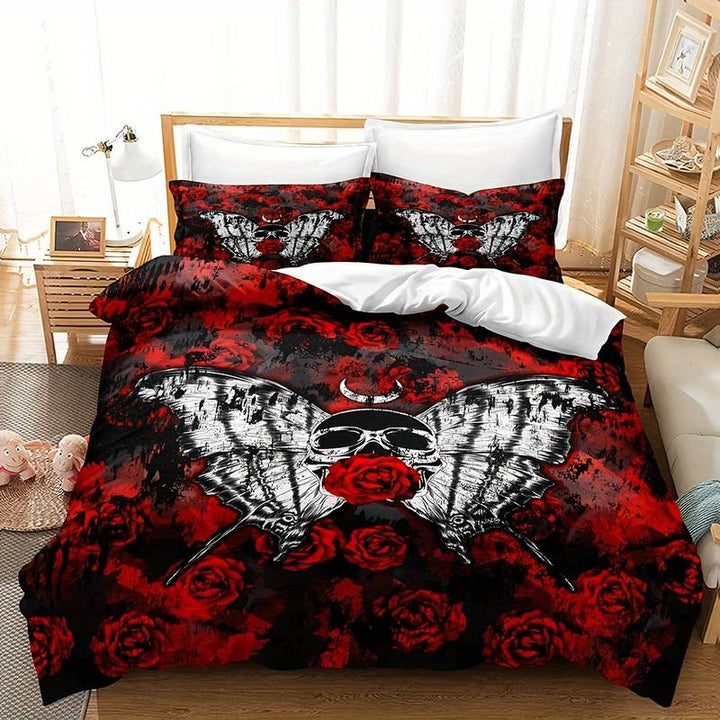 BowLift | GothicLuxe - Skull & Rose-Themed Bed Set