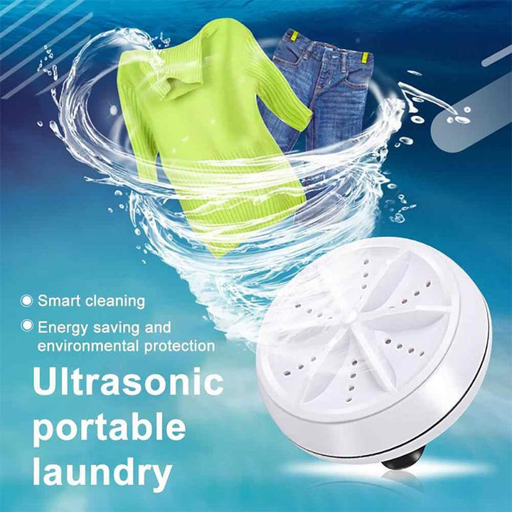 Portable Ultrasonic Dishwasher and Laundry Cleaning Device