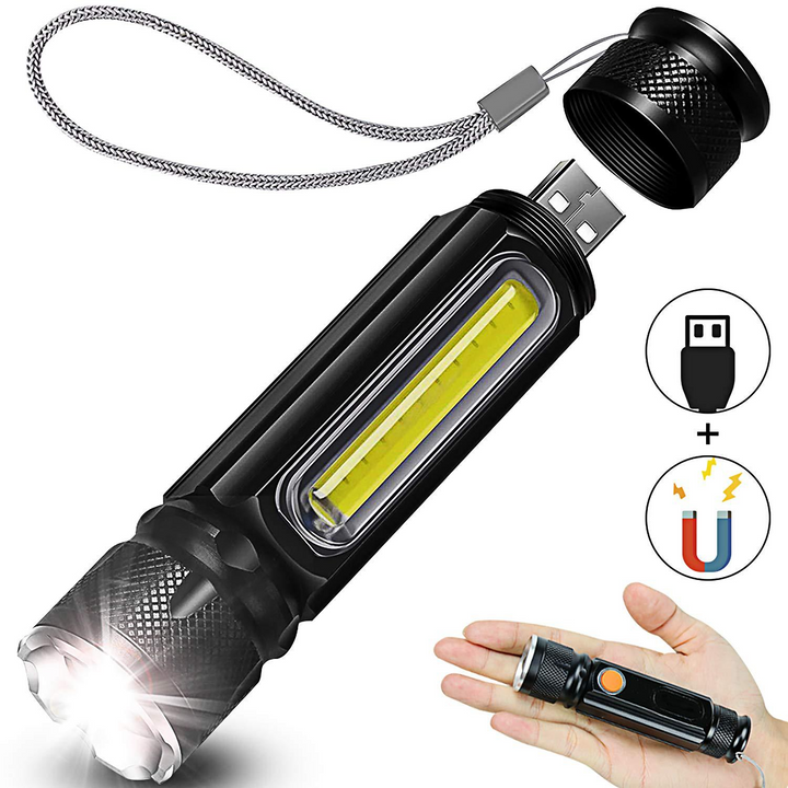 BowLift | USB Rechargeable Magnetic Flashlight – LED Emergency Light with Magnet and Carry Strap