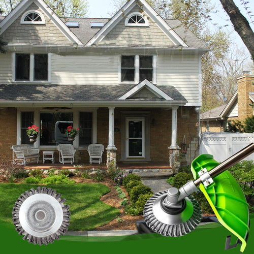Weed brush for garden cleaner Bowlift