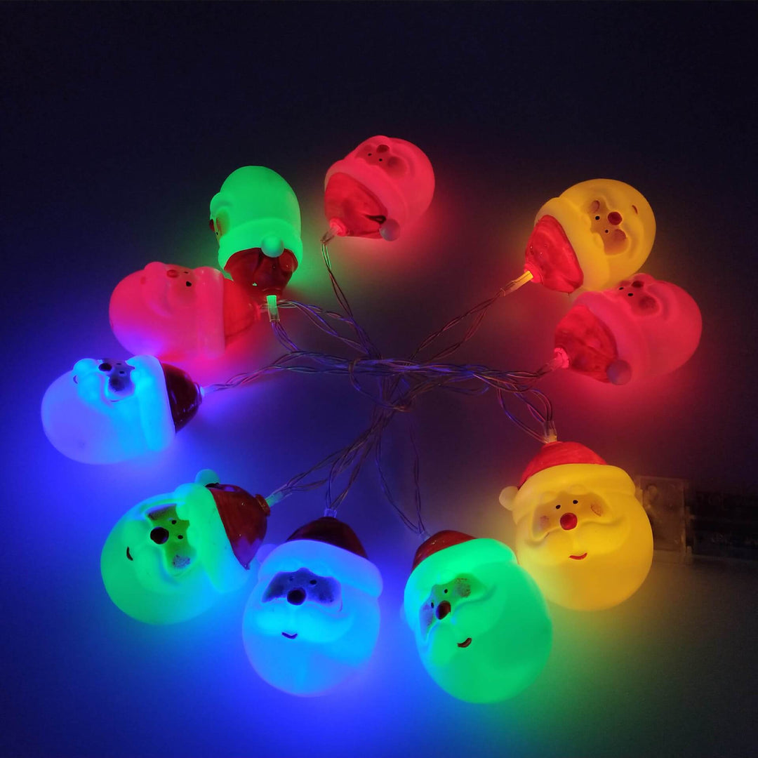 BowLift | Christmas Santa Claus String Lights Patio Party Decoration 10/20 Battery String Lights