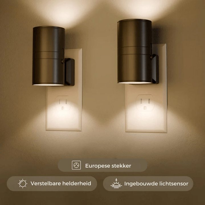BowLift | Alova LED Plug-In Wall Light – Dimmable Sensor Lamp for Hallways, Stairs & Bedrooms