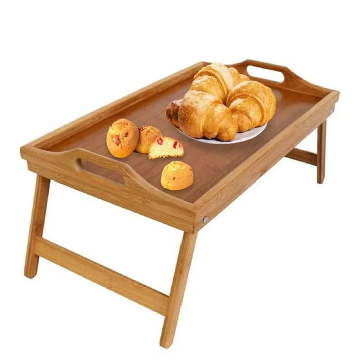 Bamboo Breakfast Bed Tray Table Bowlift