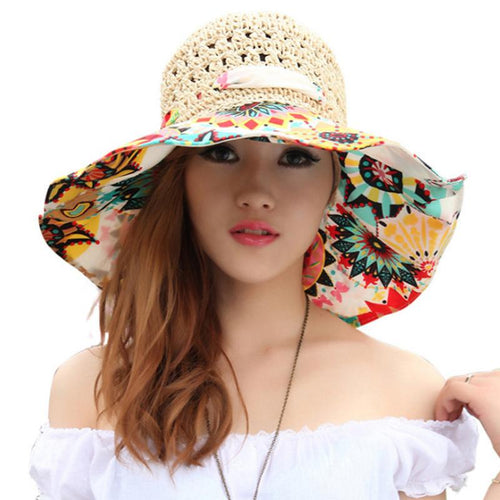 BowLift | Fashion Hollow Printed Sun Hat