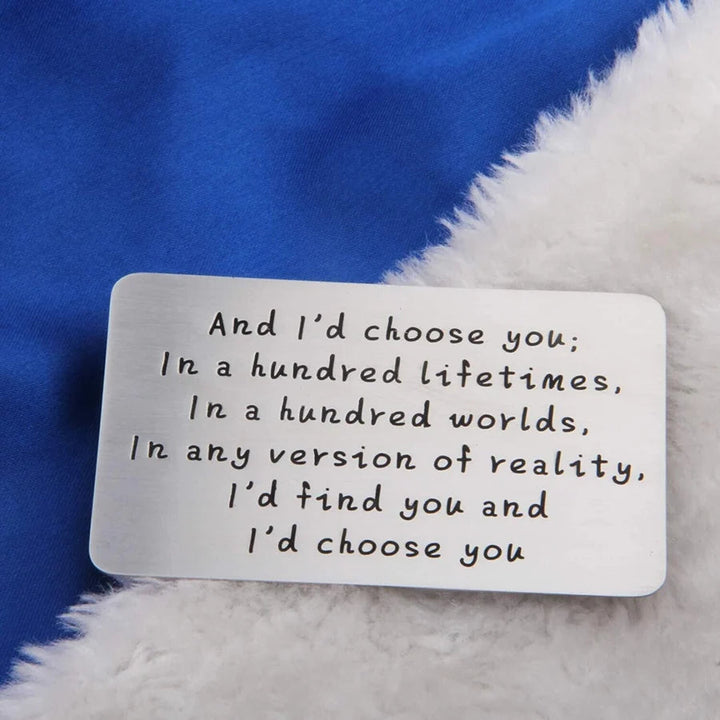 BowLift | Anniversary gifts for couples, long-distance use wallet card for him