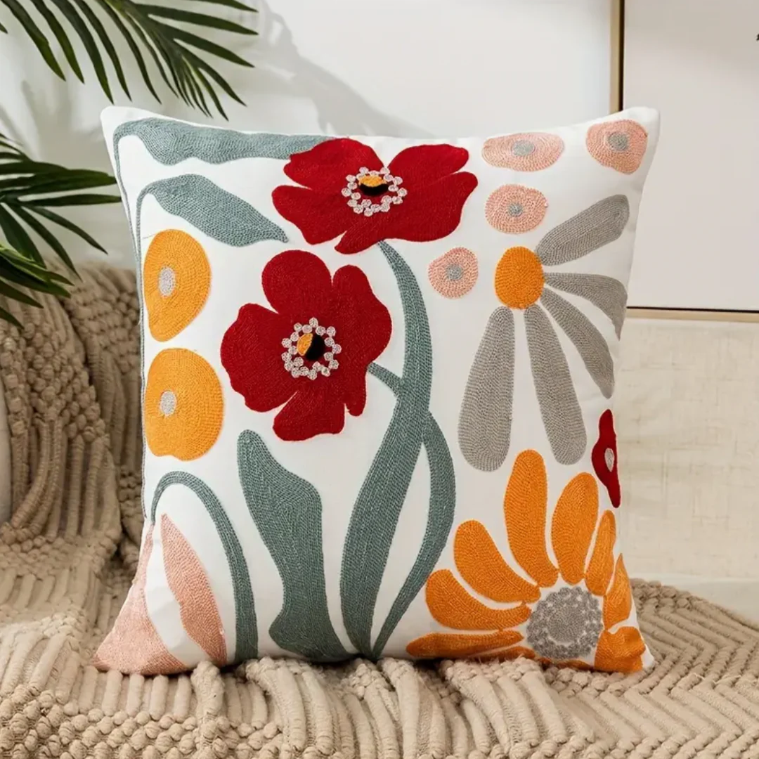 BowLift | Floral Throw Pillow 45x45 cm Cotton Polyester
