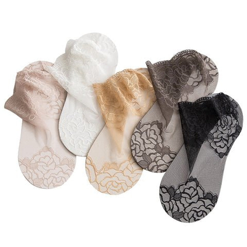 BowLift | Ladies Fashion Lace Socks (6 Pairs)