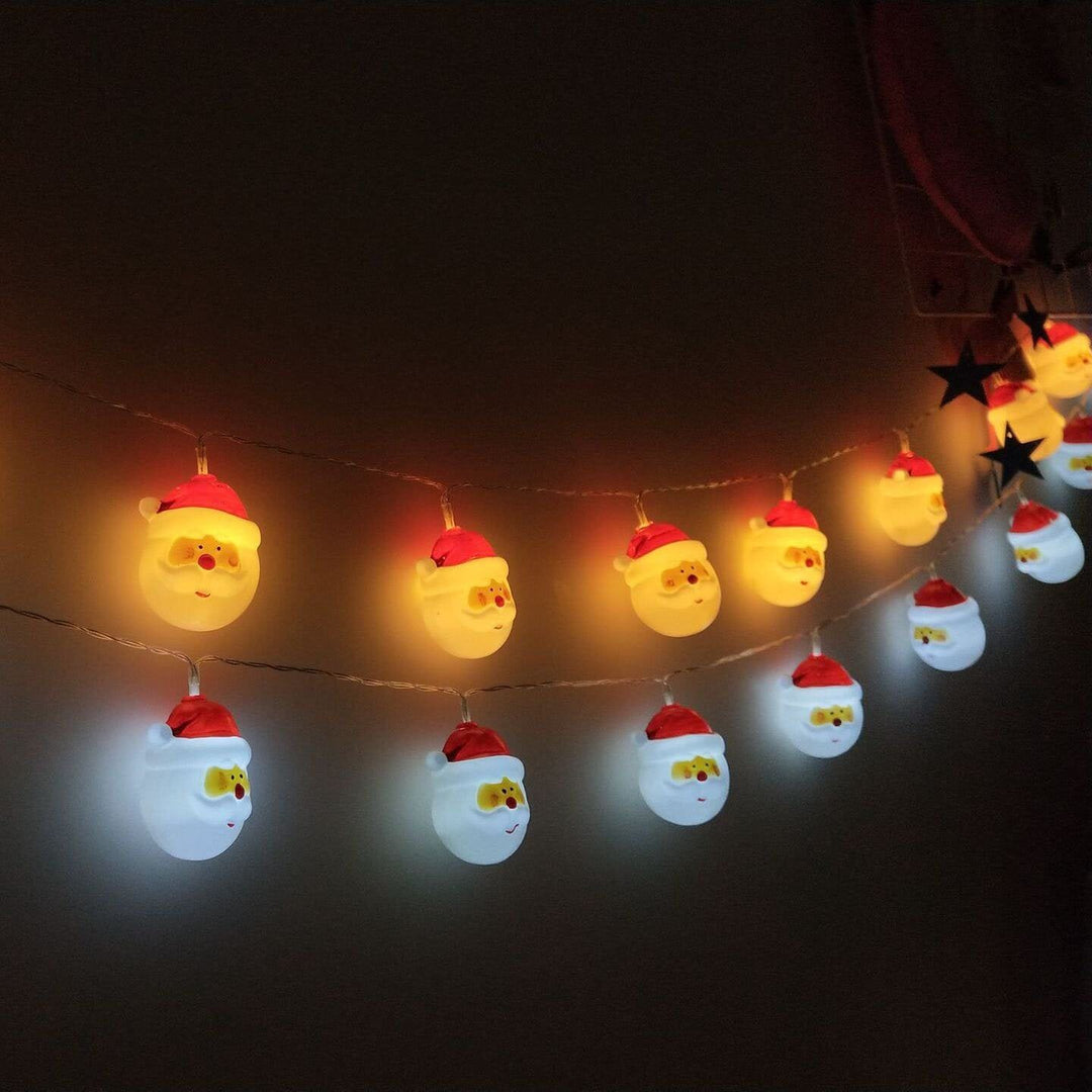 BowLift | Christmas Santa Claus String Lights Patio Party Decoration 10/20 Battery String Lights
