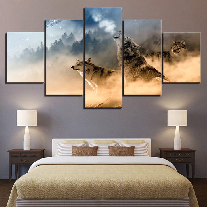 Soft Wolf Clouds - Canvas Wall Art Painting | Bowlift