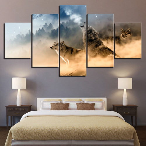 Soft Wolf Clouds - Canvas Wall Art Painting | Bowlift