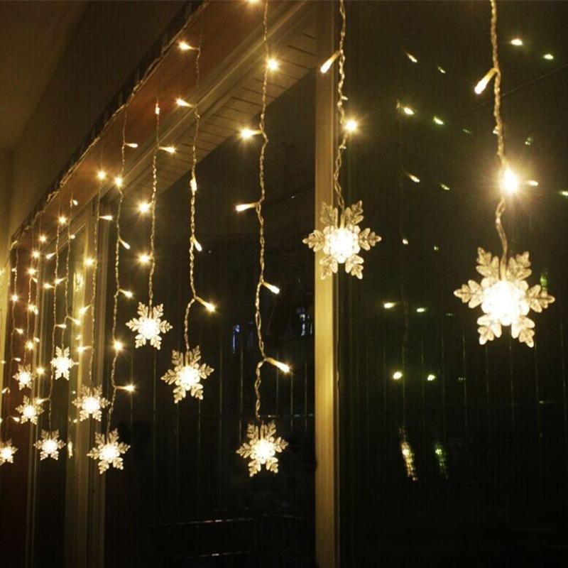 BowLift | Curtain Snowflake LED String Lights