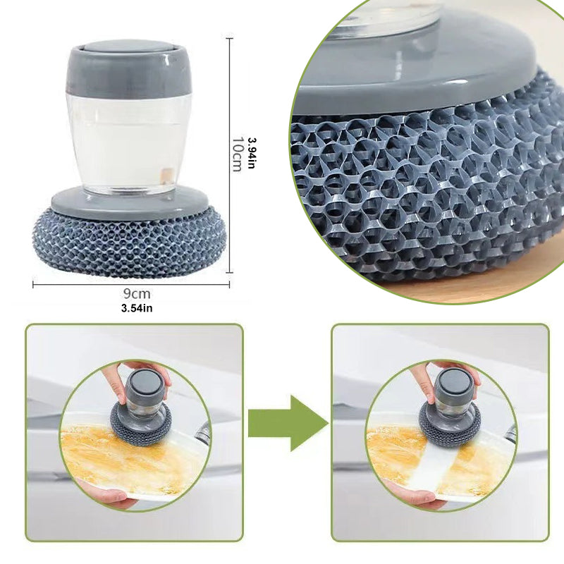 BowLift | Kitchen Soap Dispensing Palm Brush