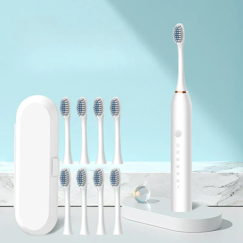 BowLift | SonicPure Rechargeable Toothbrush – Whisper-Quiet, Powerful & Including 8 Brush Heads