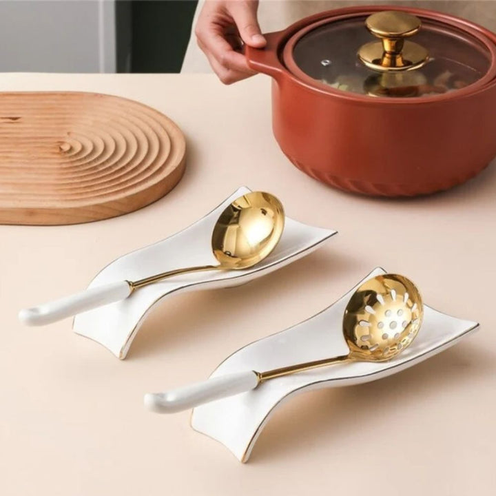 BowLift | Flowline Ceramic Cooking Spoon Rest
