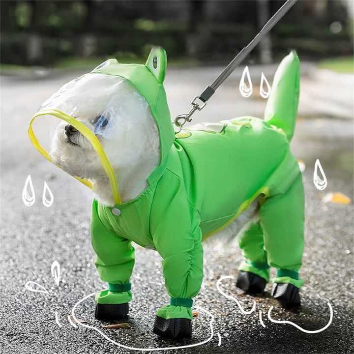 BowLift | Dog Animal Shaped Overall Raincoat Waterproof Cover Including Tail