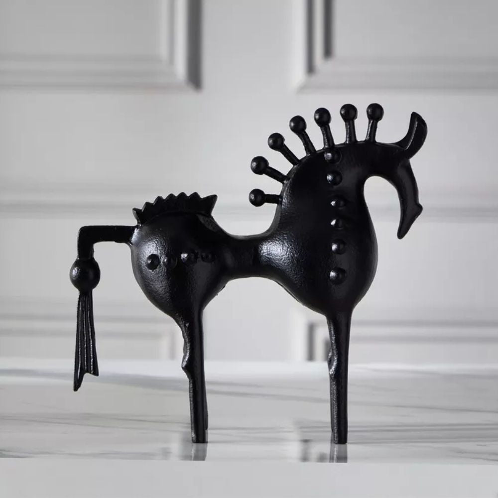 BowLift | Black Stallion Metal Sculpture