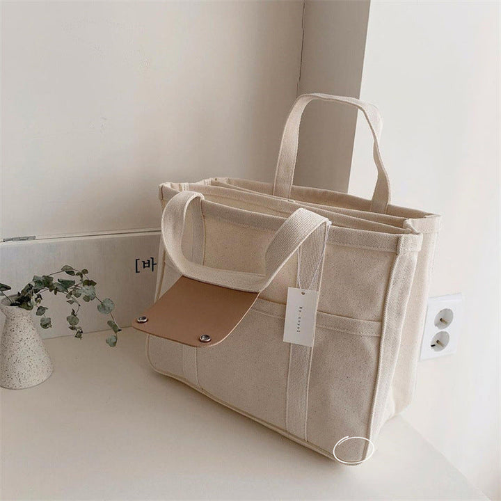 BowLift | Solid Color Canvas Shopper Bag