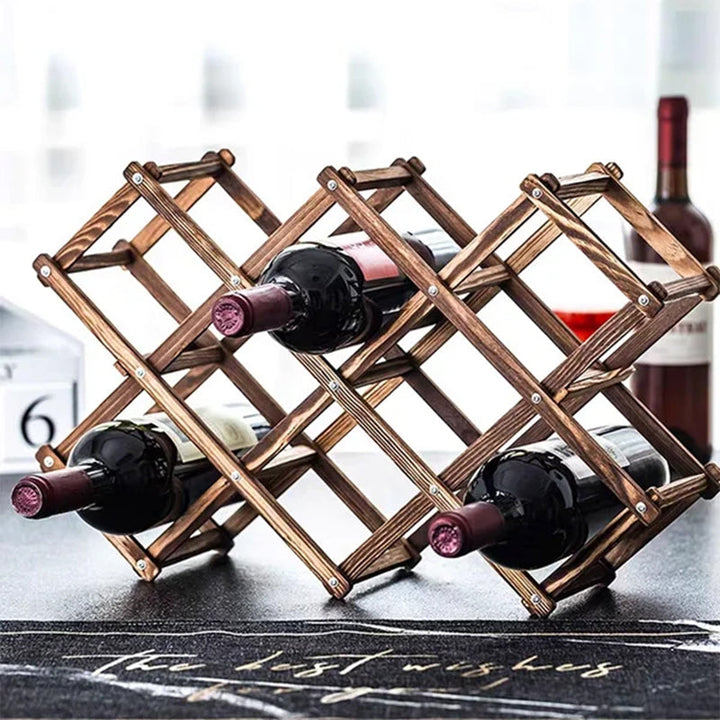 BowLift | Folding Freestanding Wooden Wine Rack
