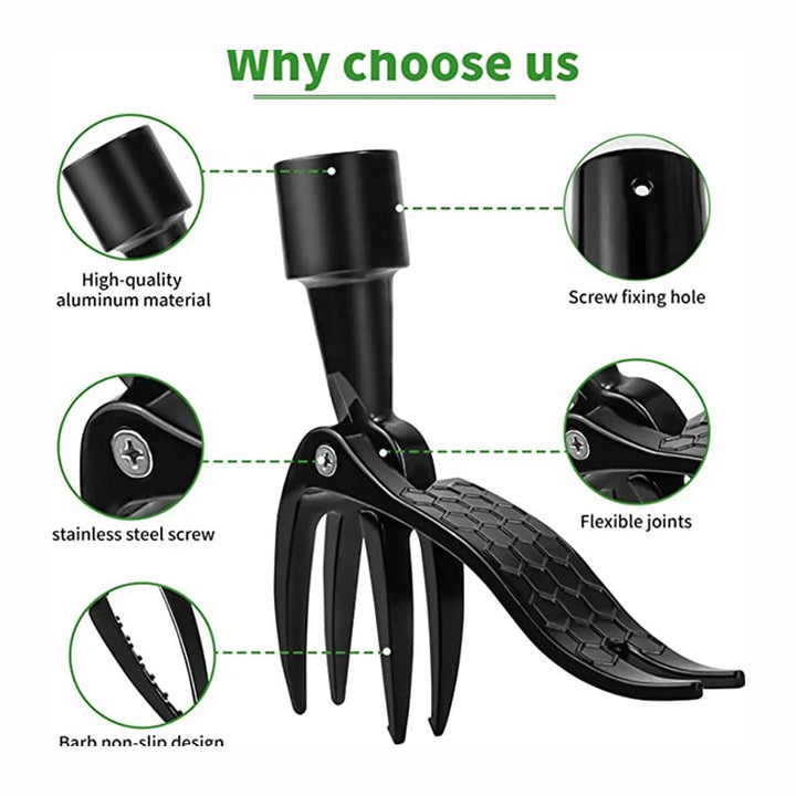 BowLift | Stainless steel adjustable long handle detachable weeder